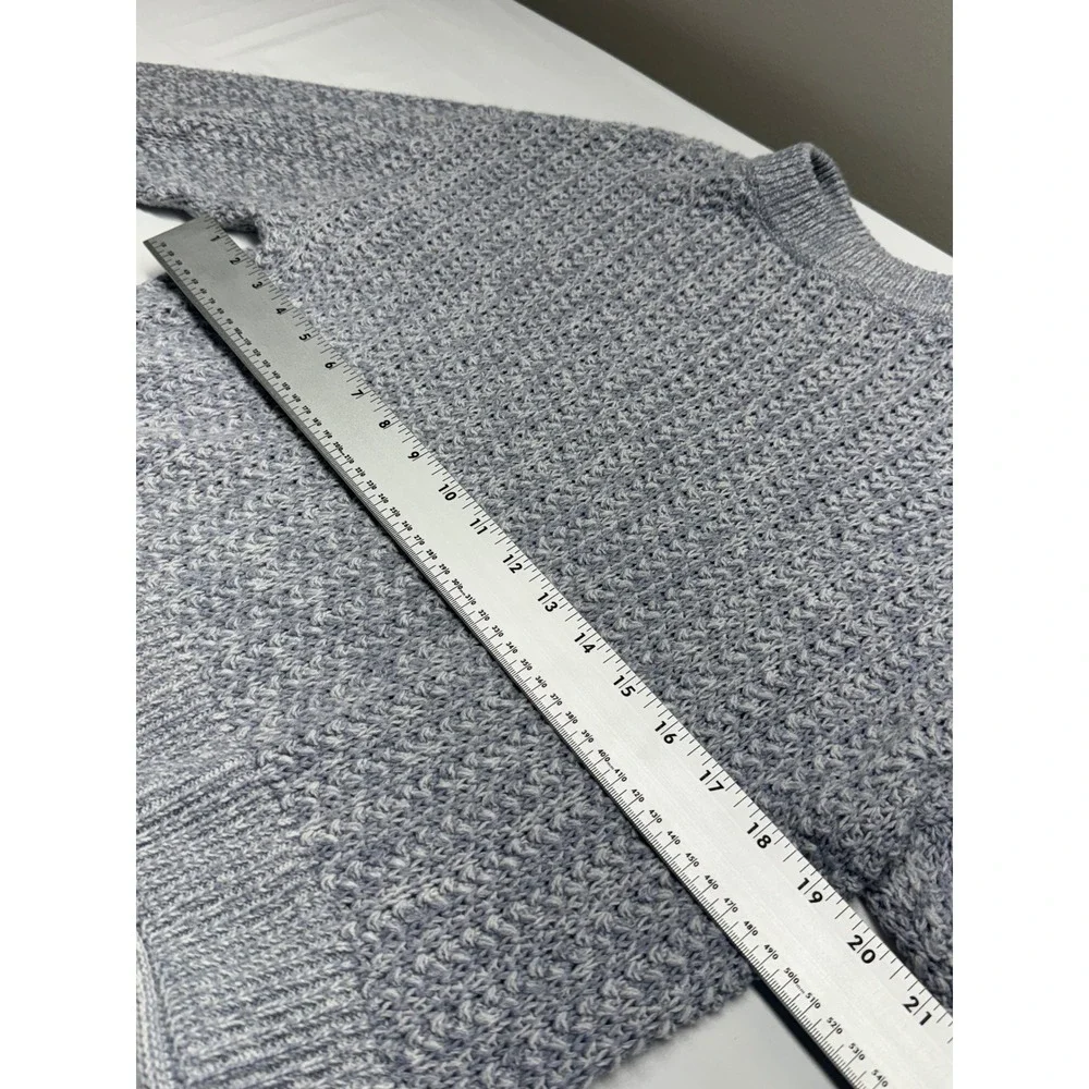 Universal‎ Thread Womens Blue Marled Chunky Knit Crewneck Sweater Small Comfy